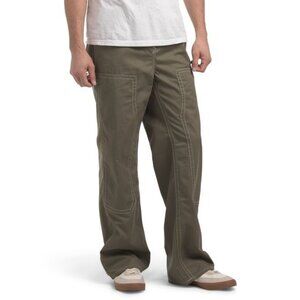 True Religion Mens Green Mid Rise Pockets Twill Carpenter Vinny Pants Sz 32 New